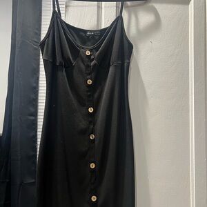 Elegant Black Button-Down Dress